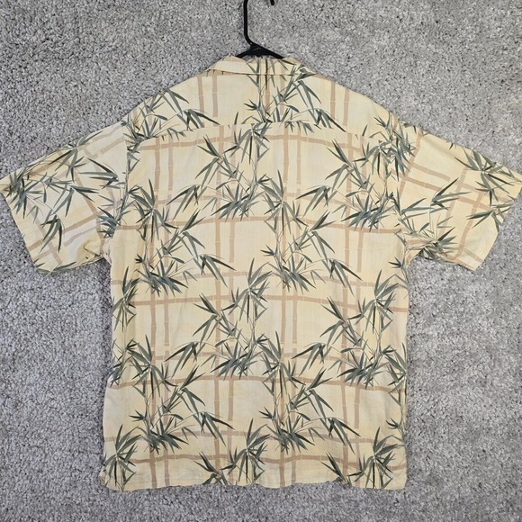 AFTCO Bluewater Mens Shirt Size Large‎ Tan Hawaiian Short Sleeve Beach Fishing - Picture 7 of 11